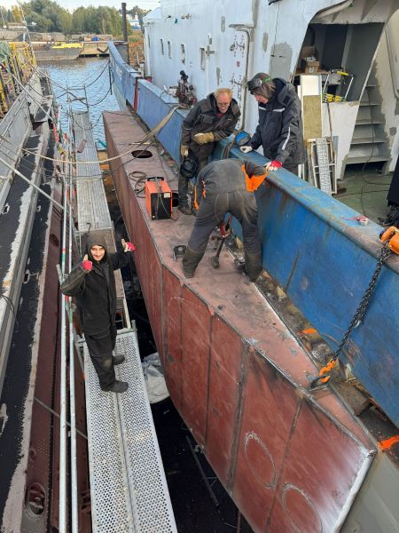 Structural work at dock